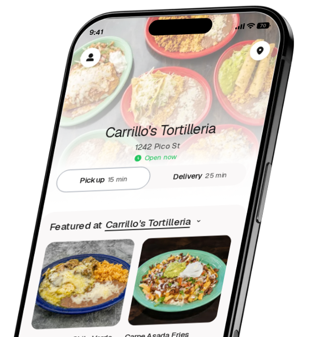 Carrillo's Tortilleria app preview